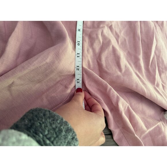 NWT Pink High-Waisted Wide-Leg Cropped Pants With Pleated Front & Side Pockets - Picture 6 of 8